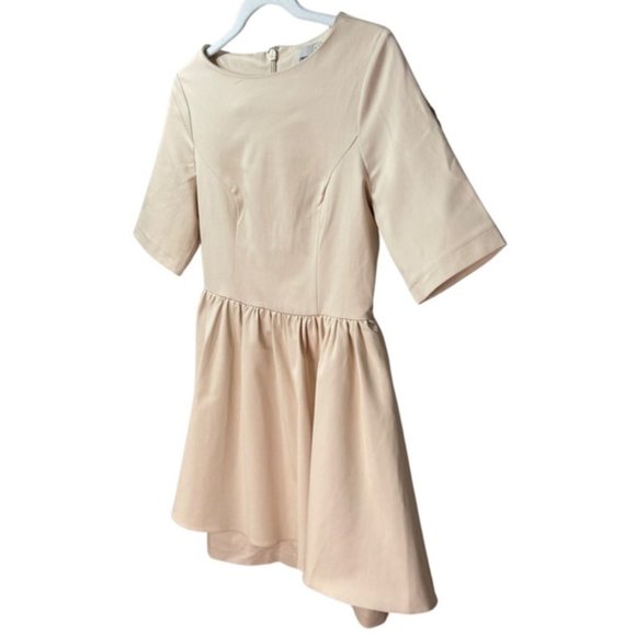 ASOS Women's Minimalist Short Sleeves Pleated Skater Dress with Under Skirt Size - Picture 2 of 8